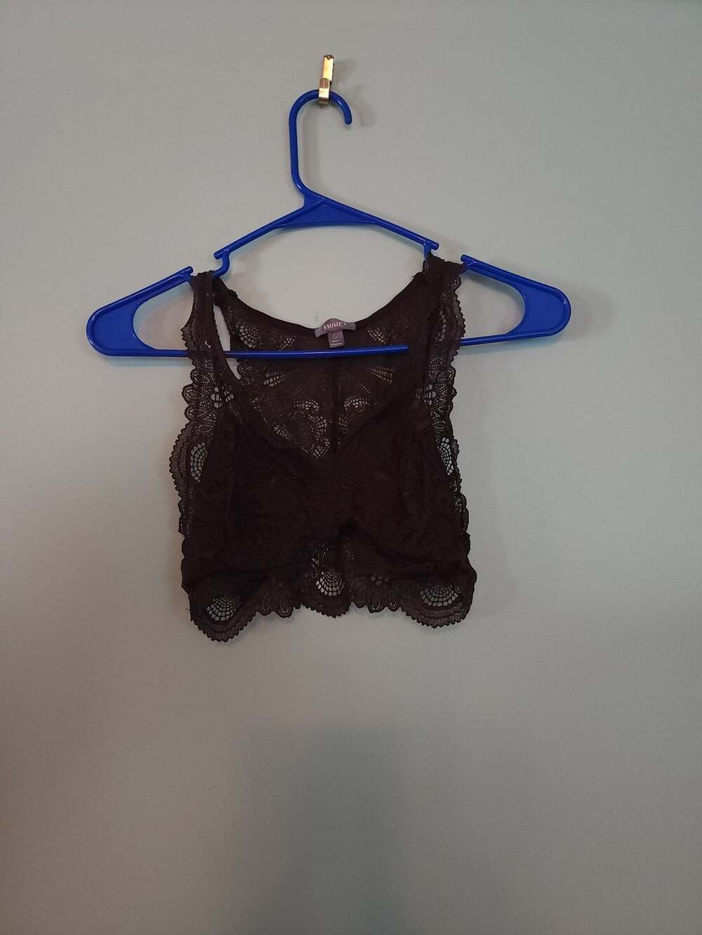 Romanticstyle Lace Fleur't Women's Scalloped Floral Lace Racerback Bralette